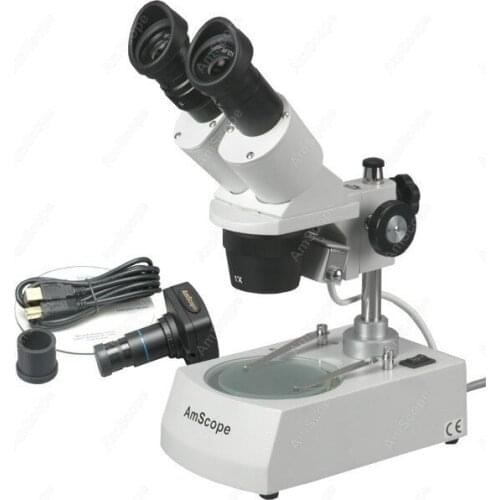 Forward Stereo Microscope--AmScope Supplies 20X-40X-80X Forward Stereo Microscope + 3MP Digital Camera