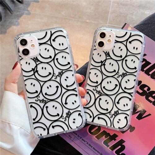 Clear Smile Case For IPhone 12 Funda Iphone 11 Pro Max 12 Mini X XR XS 7 8 Plus Cases Soft Silicone For iPhone 6 6S SE2020 12Pro