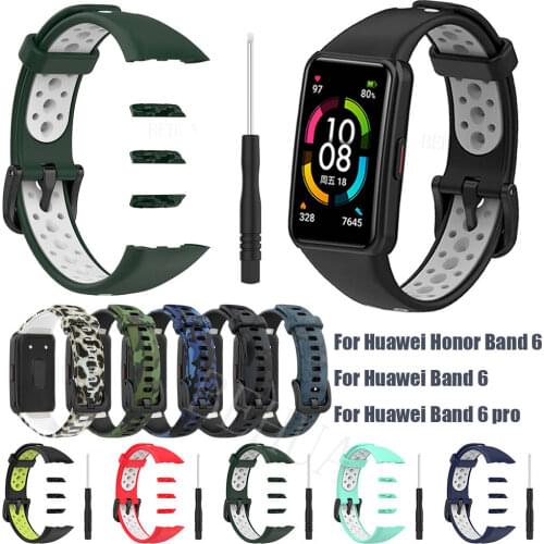 Watchband For Huawei Band 6 Pro SmartWatch Wristband For Huawei Honor Band 6 Strap Bracelet Band Sport Silicone Replacement belt