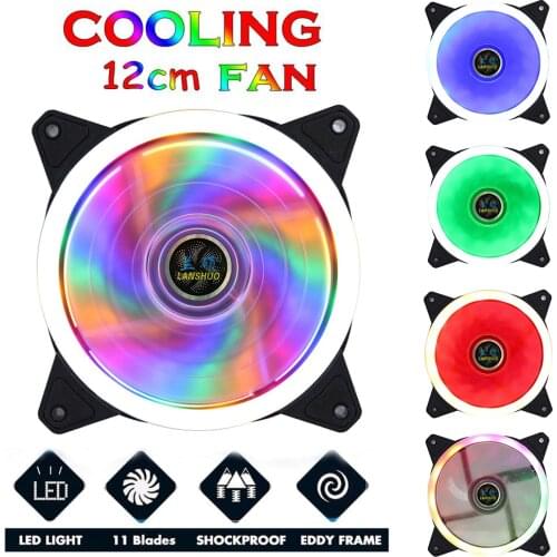 RGB 120mm Fan PWM 4 PIN Silent Molex 4PIN For Computer Case CPU Cooling Cooler Ventilador 12V DC Adjust Fan Speed