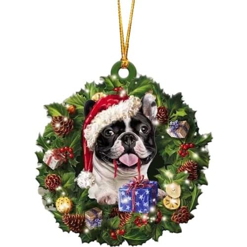 Boston Terrier and Christmas Gift Christmas Tree Decoration Gift for Boston Terrier Lover Ornament ASD88