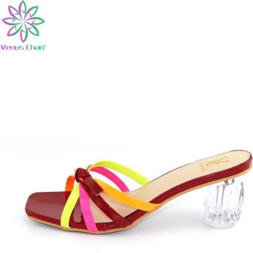 Red Color Speciasl Arrivals 2020 Summer High Quality Italian Women Shoes can Matching Bag Nigerian Ladies Shoes for Wedding