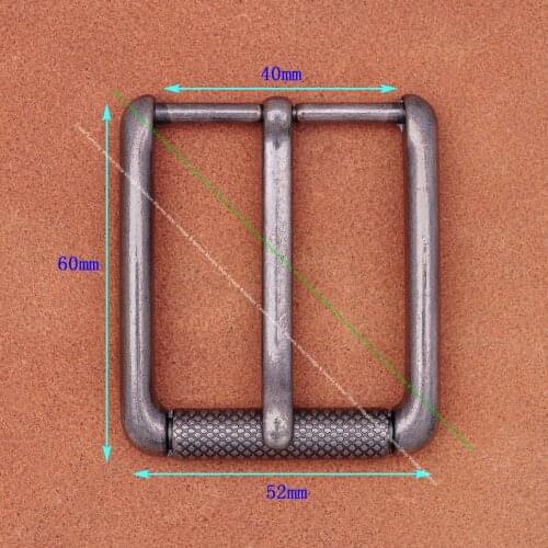 Heavy Duty Antique Silver End Bar Roller Single Pin Buckles for Men Waistbac Belt Buckle Leather Craft Accessories Fit 38 mm