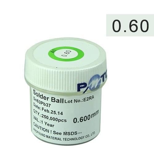 PMTC BGA Reballing 250K 0.6mm Leaded bga Solder Balls for Soldering Repair
