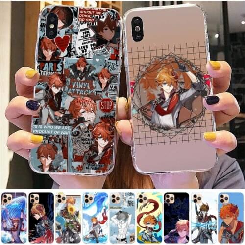 TOPLBPCS Genshin Impact Tartaglia Phone Case for iPhone 11 12 pro XS MAX 8 7 6 6S Plus X 5S SE 2020 XR case