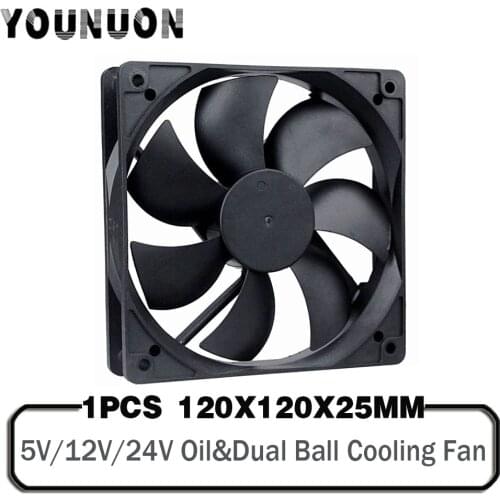DC 5V 12V 24V 120mm Cooling Fan 12025 120x120x25mm DC Brushless Cooler Fan PC Laptop Computer Case Fan Industry Axial Cooler