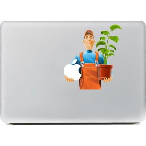 Smiling farm uncle Contestant Vinyl Decal for DIY Macbook Pro 13 15 inch and Air 11 13 inch Decal Skin Laptop Sticker
