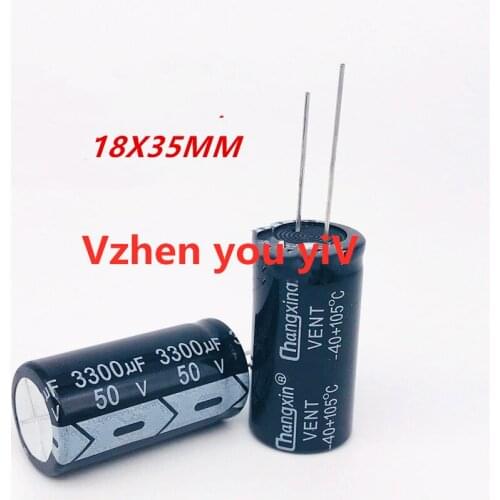 Hi quality 50v3300uf 18x35 audio common new electrolytic capacitor 3300uf 50V inductor 18x35MM