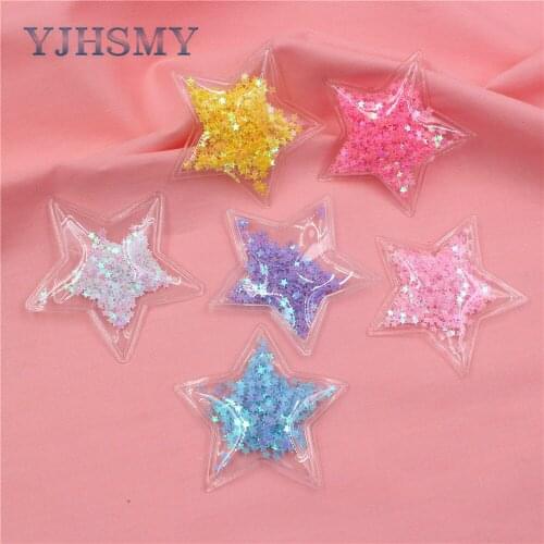 YJHSMY S-19111812,5pcs 5.8*5.8cm Colored shiny stars Decoration ornament Accessories Plush Hair Decoration,DIY materials