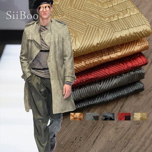 High density hexagonal printed multi-color metallic jacquard fabric for spring autumn trench coat dress tissus africain SP5985