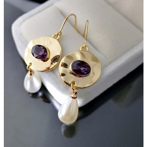 Elegant Women Faux Pearl Droplet Dangle Hook Earrings Jewelry Gift