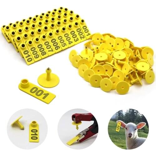 No.1-100 Sheep Ear Tag Farm Animal Identification Card Livestock Signs With Number Animal Ear Laser Typing Copperhead Earrings