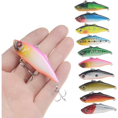 1pcs VIB Bait Hard Crankbait 6cm 11g Long Shot Wobblers Rattling Artificial Bait winter Pesca Fishing lure Vibration Pike