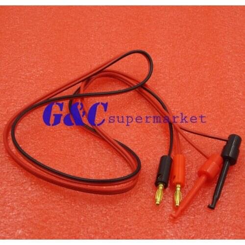 2 Pair Small Test Hook Clip to Banana Plug for Multimeter Test Lead Cable diy electronics