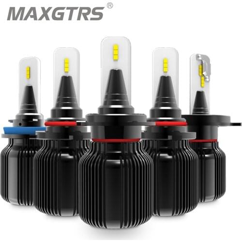 2x Mini H4 H7 H8 H11 Hi/Lo Beam 9005 9006 HB3 HB4 9012 8000Lm Car LED Headlight Bulb CSP Chip 6000K Lamp White Fanless