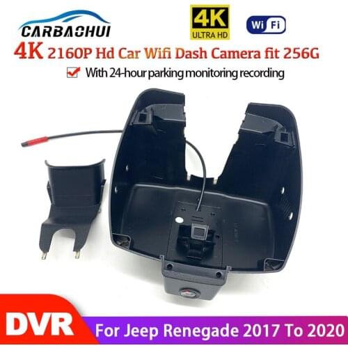 4K Car DVR Wifi Video Recorder Dash Cam Camera Control by Mobile Phone App Full HD 2160P For Jeep Renegade 2017 2018 2019 2020