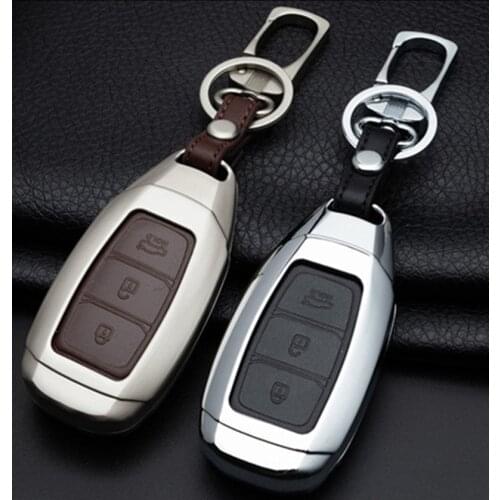 Car Key Case For Hyundai Santa Fe TM 2019 I30 2018 Solaris Azera Elantra Grandeur Accent Keychain Holder Protector Cover