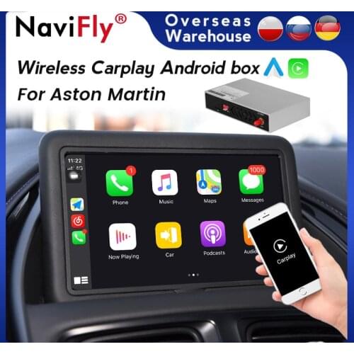 NaviFly Wireless CarPlay Android Auto Decoder Box For Aston Martin DB11 GPS Multimedia Mirror Link Support Camera