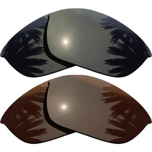 Black & Brown Polarized Replacement Lenses for Half Jacket 2.0 Frame 100% UVA & UVB