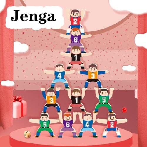 Montessori Wooden Hercules Balanced Building Block Diy Stacking Coordination Hands On Fun Educational Toys For Children