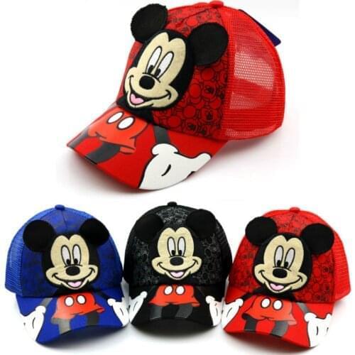 Anime Disney Cute Cartoon Mickey Mouse Kids Hats Summer Spring Baby Boys Girl Baseball Caps Headgear Snapback Birthday Gift Toys