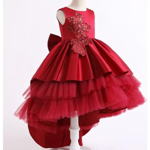 Baby Girls Winter Autumn Flower Wedding Princess Party Dresses Children Kids Elegant Chirstmas Vestidos Costume Clothing 1-8y