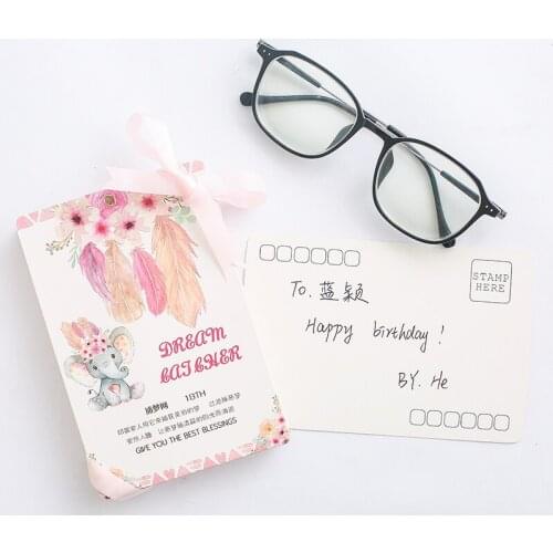 Mini Greeting Card Sweet Bliss Birthday Card Creative Christmas Gifts Card Thank You Message Postcards Celebration Invite Cards