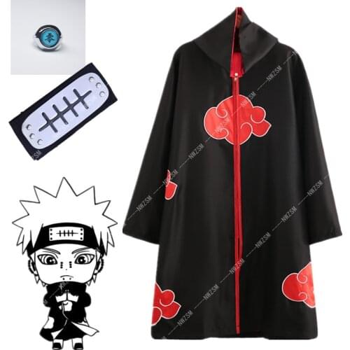 Costume Akatsuki Cloak Cosplay Pain Nagato Cape Cosplay Itachi Clothing Cosplay costume S-XXL