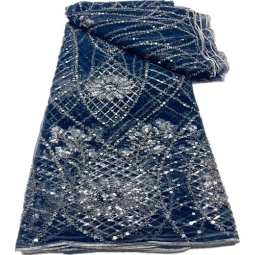 Sequin lace fabric Nigerian lace high quality African lace fabric bridal Nigerian tulle lace fabric for party dress Swiss JY-245
