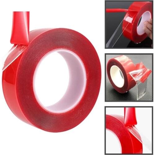 2M Red Sticky Waterproof Double Sided Adhesive Plaster Sticker Tape Ultra High Strength Acrylic Mounting Insulation Tape