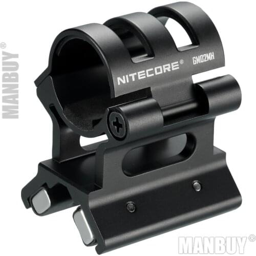 NITECORE GM02MH Magnetic Weapon Gun Mount 24~26mm Flashlight Accessories ALUMINIUM ALLOY Suitable MH27UV MH20 MH10 SRT7GT MH25GT