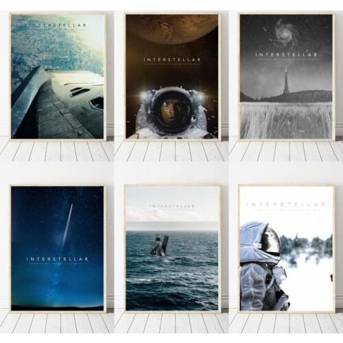 Interstellar movie art canvas poster room wall decoration prints without frame