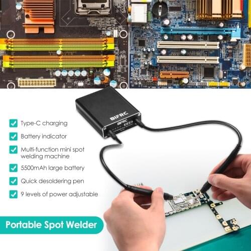 5500mAh DIY Mini Spot Welder 9 Gears Spot Welding Machine Fast Charge 18650 Battery Board With Spot Welding Pen Nickel Sheet