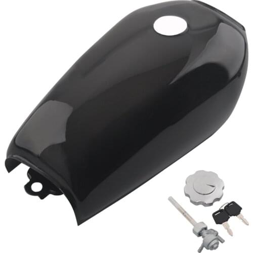 Motorcycle Gloss Black Custom Retro Cafe Racer 9L 2.4 Gal Fuel Gas Tank Mount Kit Accessories Fits For Honda CG125 CG125S CG250