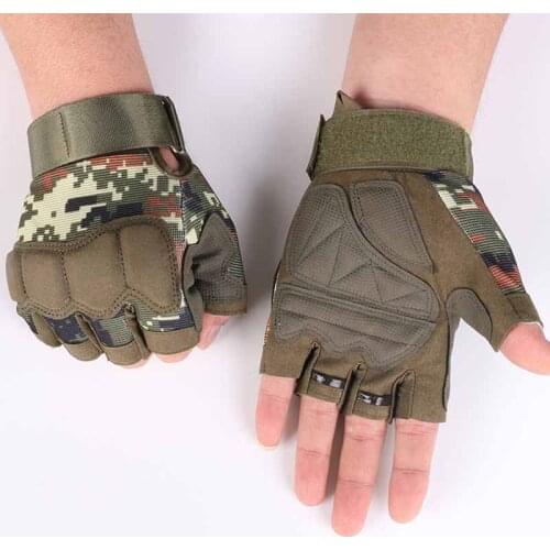 2021 Sale Us Army Mens Tactical Gloves Outdoor Sports Half Finger Military Combat Anti-Slip Carbon Fiber Shell Tactical Gloves