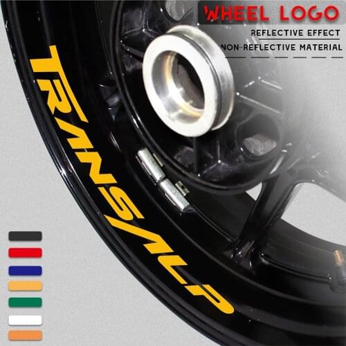 New Motorcycle tire sticker reflective belt bike decal decoration cool waterproof logo for HONDA TRANSALP sign logo