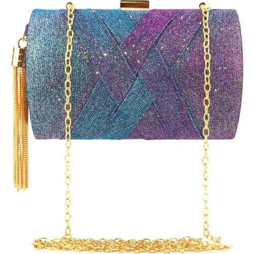 2020New arrive teal Blue Bride Wedding purse Girls Day Clutches Evening bags Party Chains Shoulder bags ladies fashion purse