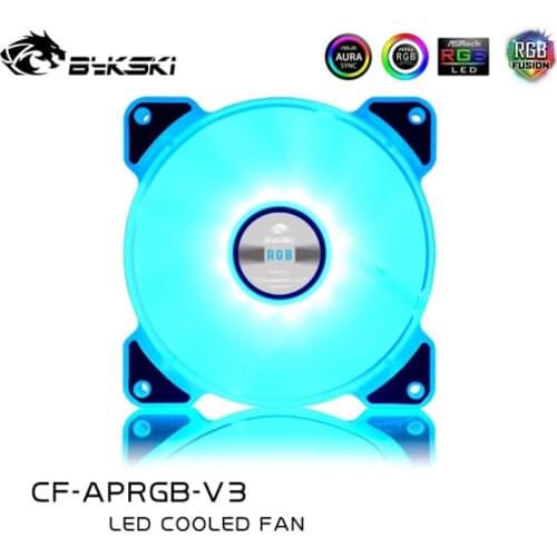 Bykski Adjust RGB Cooling Fan 120mm Pc Case Mute Fan Computer Radiator Cooler Cooling 12v LED Light / Controller Quiet Heatsink