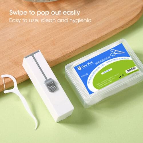 Portable Automatic Toothpicks Holder Floss Storage Box For Flosser Picks Toothpicks Teeth Stick Tooth Cleaning Oral Hygiene Care