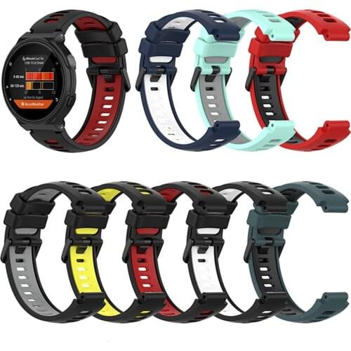 For Approach S20 Two-colors Watch Band Wristwatch Strap Bracelet Belt With Tools for Garmin Forerunner 220 630 735XT