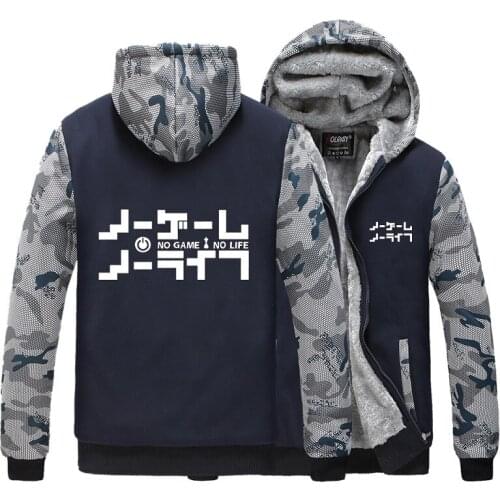 Unisex Anime Cos NO GAME NO LIFE Sora Shiro Hooded Hoodie Cardigan NO GAME NO LIFE Fleece Thick Casual Hoodie Jacket