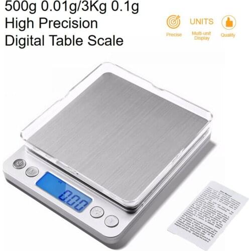 500g/3Kg Digital Kitchen Scale Portable High Precision Balance Mini Electronic Scales for Coffee Jewelry Food Medicine Baking