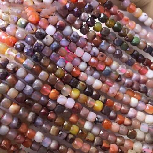 YANYUAN AGATE square faceted RED 4.5-5mm for DIY jewelry making loose beads FPPJ wholesale nature gemstone