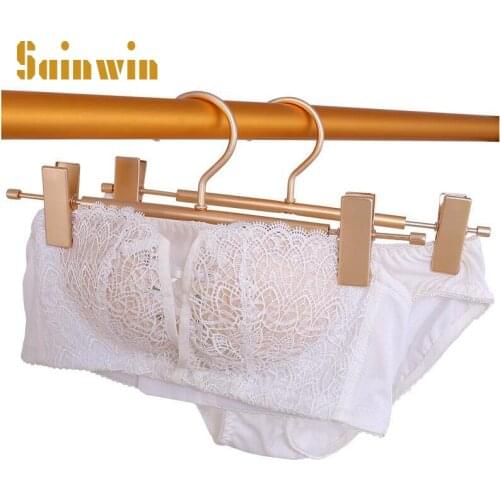 Sainwin 5pcs/lot 32cm Aluminum Alloy Trousers Clips Metal Hagners For Clothes Rack Bra Hanger