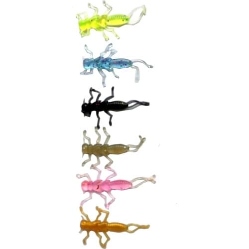 10/20pcs Spider Soft Bait 3cm 0.16g Silicone Worm Bait Artificial Softbait Lures Weedless Jiging Fishing Lure