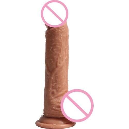 10pcs/lot Realistic Dildo Soft Dildo With Handsfree Suction Cup Silicone Material Sex Toys for Women WBD10007