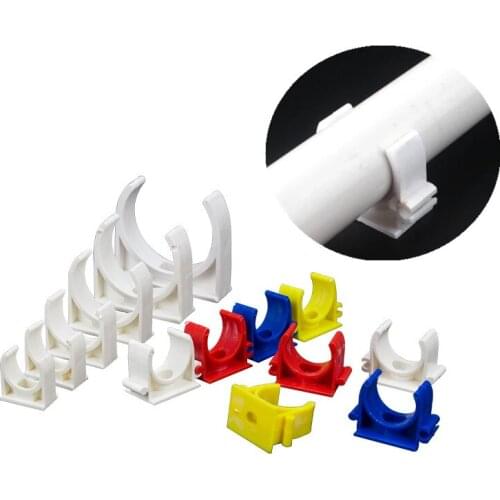10Pcs PVC Pipe Clamp 16-32Mm Water Hose Connectors Strap clip fastener Plastic Tube Fittings support bracket Garden Accessories