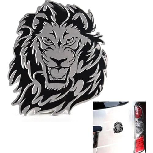3D Car Aluminum Alloy Sticker Personality Lion Auto Logo Badge Emblem Tail Decal ( l*w):8cm*7cm