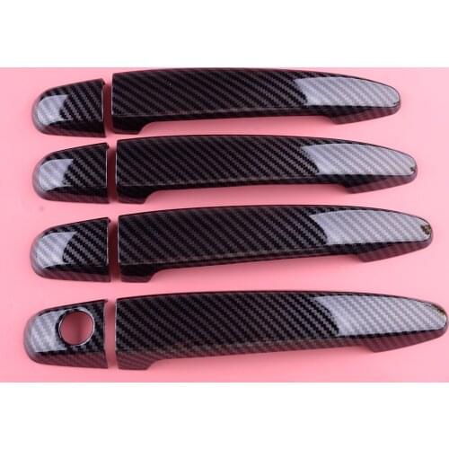 8Pcs Exterior Door Handle Cover Trim Car Carbon Fiber Style ABS Fit for Toyota Avalon Camry Highlander 4Runner Lexus GS300 GX470