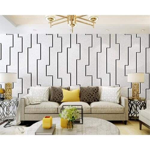 Beibehang Simple modern suede non-woven wallpaper bedroom 3d living room 3d stereo TV background wall paper 3d wallpaper rolls